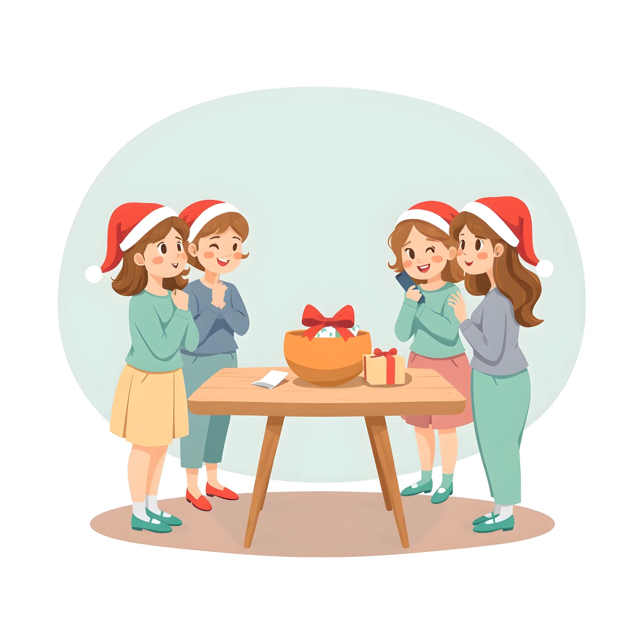 Ejemplo de sorteo de amigo invisible online en Happy Giftlist