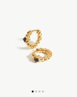 Gold huggie hoop earrings (not plain)