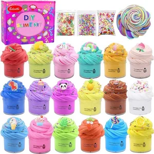 Belenthi Fluffy Slijm Pakket 18 x 50 – Fluffy Slime Kit met Extra's– Slijm