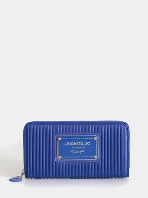 Billetera Mediana Azul Canalé | Juanita Jo