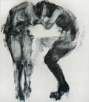 Odíď! Zostaň. (Leave! Stay. / Cleavage) Painting by Cynthia Gregorov