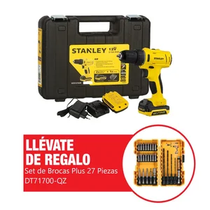 "Taladro Atornillador Inalámbrico 3/8\" 12V SCD12S2K Stanley + Regalo: Set