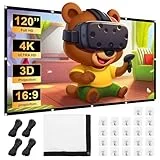 Druuzyl Écran de Projection Portable Pliable Extérieur 120 Pouces, 16:9