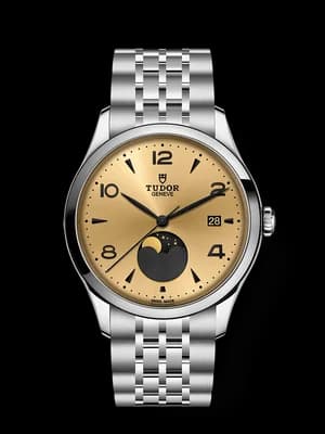 TUDOR 1926 Luna watch - 39mm steel case, Moon phase indicator - m91560-0001