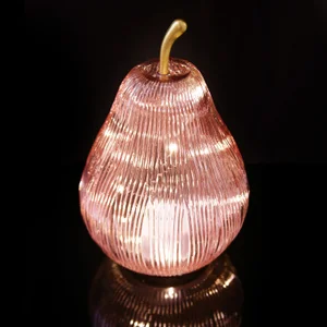 Lampada led Pera rosa senza fili in vetro