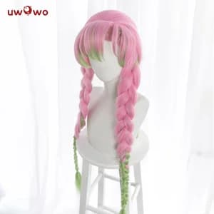 【Pre-sale】Uwowo Anime Mitsuri Cosplay Wig 85cm Long Pink Green Gradient Wig