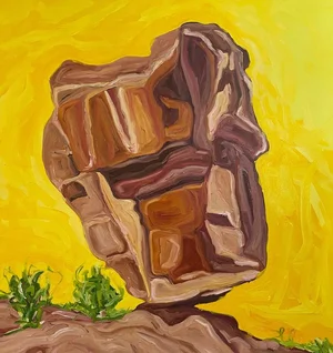 Landscape 17 - Balancing Rock Painting by Brett Polonsky | Saatchi Art