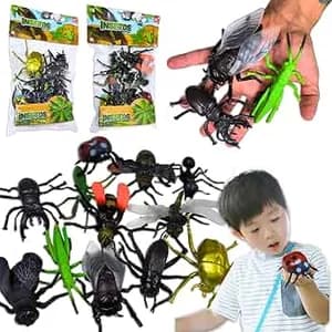 Kit Insetos Borracha Animais Mosquito Mosca Kit 6 Bicho Realista (KIT A