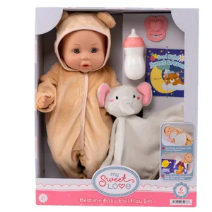 My Sweet Love Bedtime Baby Doll Play Set, Mocha and Ivory Outfit, 14-inch