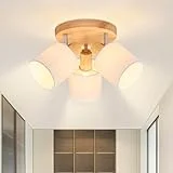 Lichtmaler Plafonnier LED Bois Rampe - 3 Spot Orientable E14 Lampe