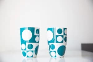 Verner Panton Geometri Mugs: Danish Modern Thermal Porcelain Set