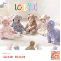 Macacão De Inverno Para Bebês De Manga Comprida Com Capuz Roupas De Criança