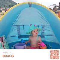 Praia Do Bebê Tenda , Pop Up Da Criança Cama De Viagem Com Chapéu De Sol
